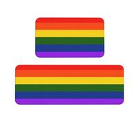 Set di 2 tappetini antiscivolo da cucina con bandiera arcobaleno, per casa, ufficio, lavanderia