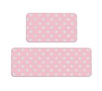 Set di 2 tappetini antiscivolo da cucina con cuccioli di Pomerania e punte, per casa, ufficio, lavanderia