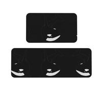 Set di 2 tappetini antiscivolo da cucina con delfini e oceano, per casa, ufficio, lavanderia