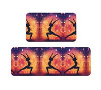 Set di 2 tappetini antiscivolo da cucina, per casa, ufficio, lavanderia