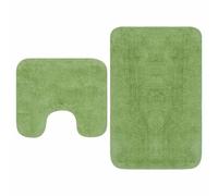 Set di 2 tappetini da bagno in tessuto vidaXL, colore verde