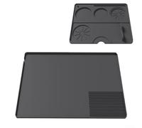 Set di 2 tappetini da caffè in silicone progettati per ottimizzare la pulizia mentre prepari le tue bevande preferite (nero)