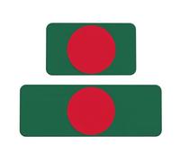 Set di 2 tappetini da cucina con stampa bandiera del Bangladesh, lavabili, per la decorazione della casa, accessori da cucina