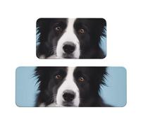 Set di 2 tappetini da cucina con stampa Border Collie, antiscivolo, assorbenti, per feste, casa, cucina, ufficio