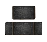 Set di 2 tappetini da cucina con stampa matematica, design vivace per pavimenti eleganti e funzionali