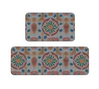 Set di 2 tappetini da cucina con stampa Reese, antiscivolo, adatti per cucina, lavanderia e ingresso