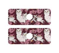 Set di 2 tappetini da cucina in pietra diatomacea per lavello da cucina, per bancone della cucina e lavandino del bagno, 37,3 x 13,7 cm, bellezza angoracats turca bordeaux