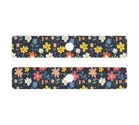 Set di 2 tappetini di scarico per lavello da cucina in diatomacea per lavello da cucina, paraspruzzi e protezioni 76,2 x 13,7 cm, motivo floreale colorato unico