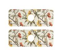 Set di 2 tappetini per rubinetto per lavello da cucina ad asciugatura rapida per bagno per cucina e bagno, 37,3 x 13,7 cm, argentina fiore Ceibo albero bellezza fiori estivi