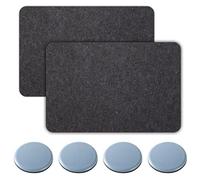 Set di 2 tappetini resistenti al calore per friggitrice ad aria, 4 tappetini autoadesivi scorrevoli, presine per tavolo da cucina, adatti per friggitrici ad aria, miscelatori, forni a microonde