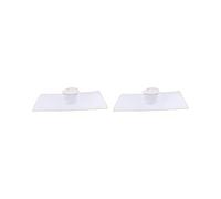 Set di 2 tappetini riutilizzabili per lettino da massaggio con foro per il viso, colore bianco