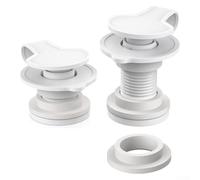 Set di 2 tappi di scarico per raffreddamento da campeggio, in plastica con lunghezza dell'albero da 2,5 cm e 1 da 12,7 cm e rondelle per fornire una tenuta a prova di perdite sui refrigeratori (2,5 cm