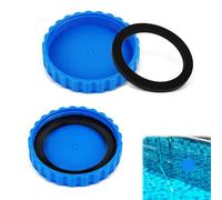 Set di 2 tappi invernali per piscina | Con guarnizioni abbinate, antigelo e impermeabile, tappo di chiusura invernale per piscine (blu)