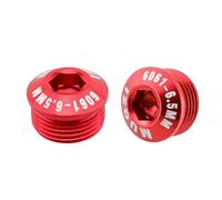 Set di 2 tappi per pedali per bicicletta, M14 x P1 0, antipolvere, per parti di manutenzione protettive (6,5 mm)