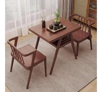 Set di 2 Tavoli e Sedie da Bistrot, Set di Tavoli e Sedie Impilabili in Legno for Taverna, Balcone, Sala da Pranzo, Interni, Giardino