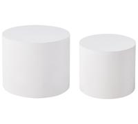 Set di 2 tavolini da caffè in legno bianco MANTI