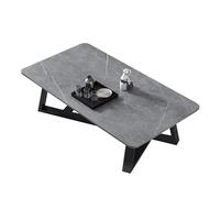 Set di 2 tavolini da caffè Nesting - Moderno piano rotondo in finto marmo con telaio ad arco dorato, base in acciaio allargata per soggiorno, ufficio, balcone