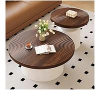 Set di 2 tavolini da caffè, set moderno di tavolini rotondi e tavolini di servizio, comodini/tavolini da notte for spazi ridotti, for soggiorno, appartamento, ufficio(Style 2)
