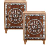 Set Di 2 Tavolini Da Notte Comodini Piccola Comodità In Legno Camera Da Letto