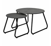 Set di 2 tavolini Loft Duo in metallo nero