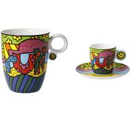 Set Di 2 Tazze Da Espresso E Tazze Da Caffè Romero Britto Pop Art FUN Goebel WA