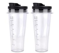 Set di 2 Tazze di ricambio con coperchi per frullatore Ninja, 24 Oz