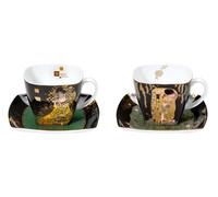 Set Di 2 Tazze Gustav Klimt Con Saucer SET 1 250ml Goebel Porcellana