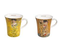 Set Di 2 Tazze Gustav Klimt Il Bacio + Adele Bloch-Bauer 400ml Goebel Porcellana
