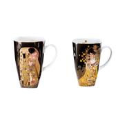Set Di 2 Tazze Gutav Klimt 1 Il Bacio + Adele Bloch-Bauer Goebel Porcellana
