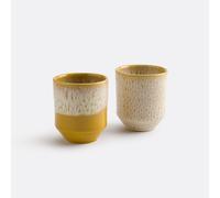 Set di 2 tazze in gres smaltato reattivo, Elaina Giallo TU