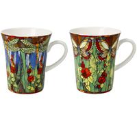 Set Di 2 Tazze Louis Comfort Tiffany Farfalla E Libellula 400ml Goebel