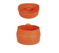 Set di 2 tazze pieghevoli in plastica - 200 ml tazze da campeggio pieghevoli (arancione)