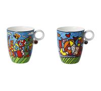 Set Di 2 Tazze Romero Britto, Tazze LOVE + HAPPY Per 350Ml Goebel WA