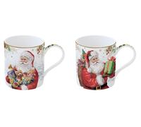 Set Di 2 Tazze SANTA IS COMING Babbo Natale Per 350Ml Easy Life