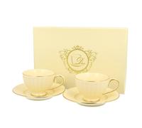 Set di 2 tazzine da caffè espresso Nina color ecru