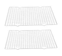 Set di 2 teglie di raffreddamento in acciaio inox antiruggine per forno bacons rack per campeggio e cucina di casa teglia con griglia metallica