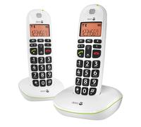 Set di 2 telefoni cordless DECT Doro PhoneEasy 100W Duo per senior bianco