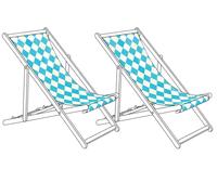Set di 2 teli di ricambio per lettino da sole con motivo geometrico a diamante b