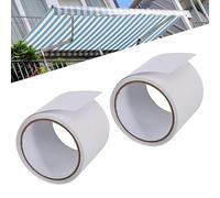 Set di 2 teloni di riparazione, 5 m x 8 cm, nastro adesivo trasparente per tende da sole, impermeabile, nastro sigillante trasparente per tenda parasole