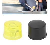 Set di 2 Testine di Ricambio per Martello in Gomma, Punte di Ricambio per Martello con Testa a Percussione Set Accessori per Mazzuolo Giallo Nero(Φ25mm)