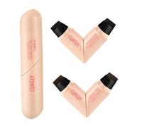 Set di 2 timbri per eyeliner, set di penne in gel per eyeliner, pieghevole, strumento per il trucco degli occhi, timbri naturali, durevoli, resistenti alle sbavature e all'acqua (nero e marrone)