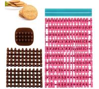 Set di 2 Timbri per Lettere di Argilla, timbri alfanumerici per biscotti,Fondente Cookie Cutter,Macchina per Goffratura Fondente, Stampe,Stampi per Lettere Divertenti,timbri per biscotti e alfabeti(4)