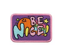 Set di 2 toppe ricamate con scritta "Be Nice", stile punk, tattiche, per gilet, zaini, abbigliamento