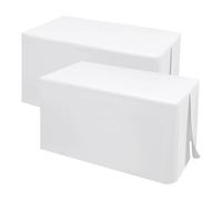 Set di 2 Tovaglie Bianco per Tavoli, Copertura Rettangolare per Tavoli da 8 Piedi, Tovaglia in Tessuto Lavabile per Mostre di Artigianato, Mostre, Feste, Matrimoni, Eventi (241 x 75 x 73 cm)