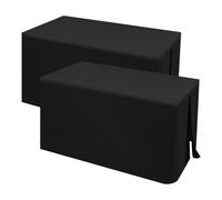 Set di 2 Tovaglie Nere per Tavoli, Copertura Rettangolare per Tavoli da 6 Piedi, Tovaglia in Tessuto Lavabile per Mostre di Artigianato, Mostre, Feste, Matrimoni, Eventi (180 x 75 x 73 cm)
