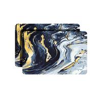 Set di 2 tovagliette da 30,5 x 45,7 cm, resistenti al calore, per tavolo da pranzo, per 2 cucine e sala da pranzo, decorazione rustica, bohémien e stile moderno, facili da pulire, durevoli ed eleganti