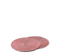 Set di 2 tovagliette in seagrass rosso Ø 38 cm