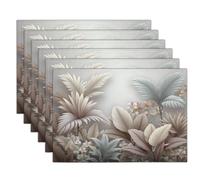 Set di 2 Tovagliette Piante Tropicali Tovagliette Americane Fogliame Denso Lavabili Antiscivolo Resistenti al Calore Tovagliette Rettangolari Decorazioni per Cucina Vacanze Feste, Talpa