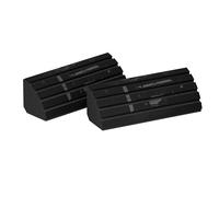 Set di 2 trappole acustiche angolari per bassi | 23x50cm | Assorbimento delle basse frequenze per studi e teatri | Insonorizzazione, assorbimento, diffusione [x2 POLETRAP-H | Plastica nera]