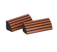 Set di 2 trappole acustiche angolari per bassi | 23x50cm | Assorbimento delle basse frequenze per studi e teatri | Insonorizzazione, assorbimento, diffusione [x2 POLETRAP-H | Ciliegio]